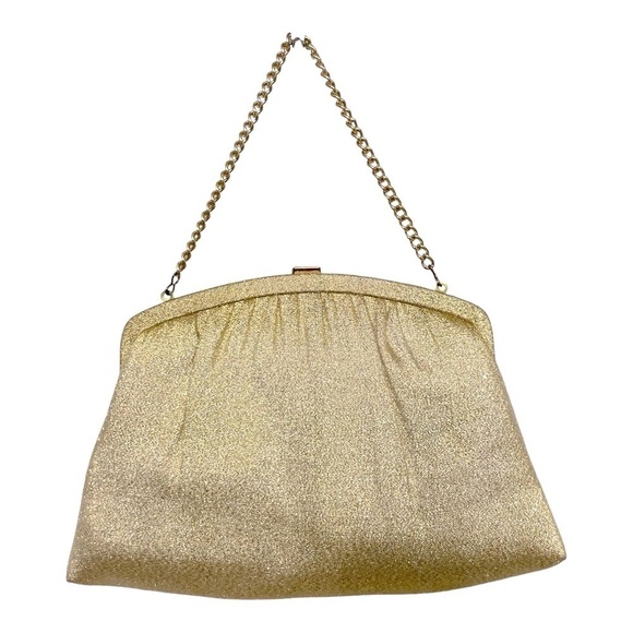 Vintage HL USA Gold Clutch Handbag - Picture 2 of 9